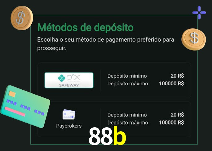 O cassino 88b oferece uma grande variedade de métodos de pagamento